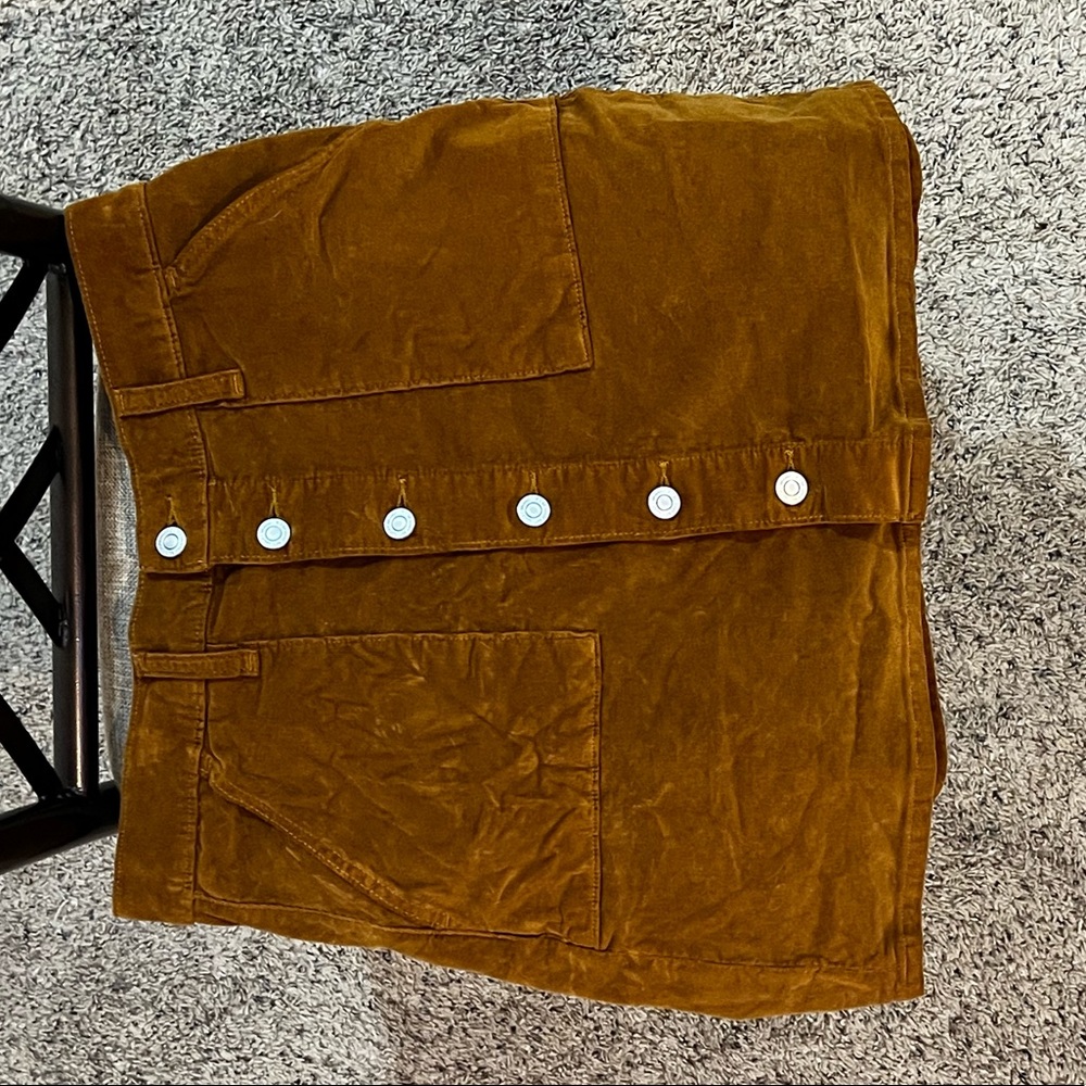Luck brand brown denim skirt